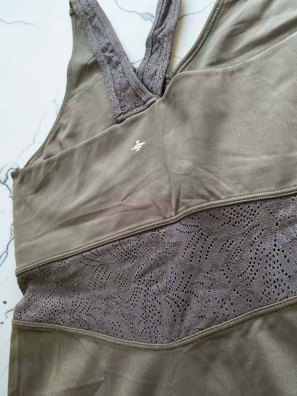 Halara SoftlyZero Contrast Lace Mini Yoga Active Dress ok - Picture 3 of 3